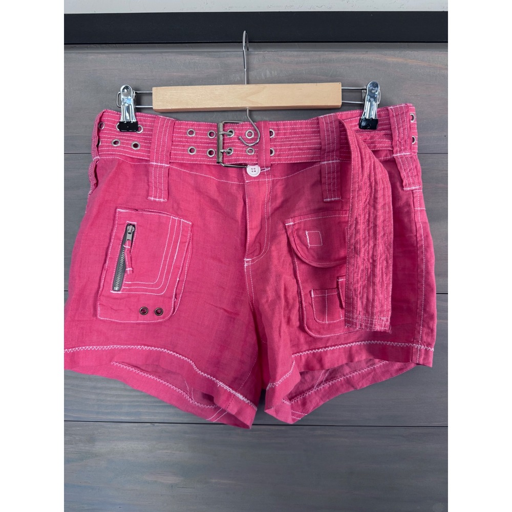 Johnny Was Pete And‎ Greta Cargo Shorts Linen Y2K Size 4